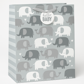 Large Gender Neutral Elephant Gift Bag with Tissue Paper